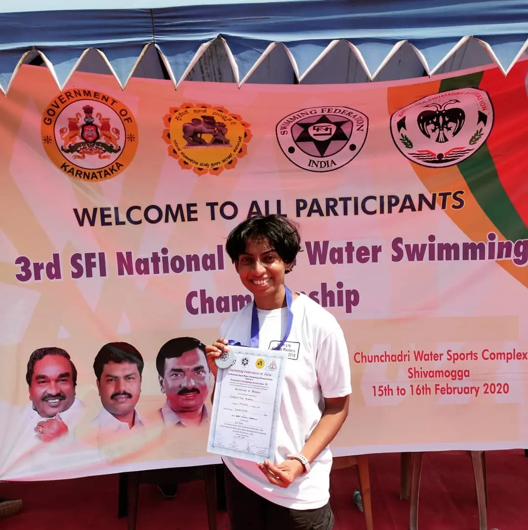 National Open Water Swimming 2019 — 2nd place Women Masters at Shimoga